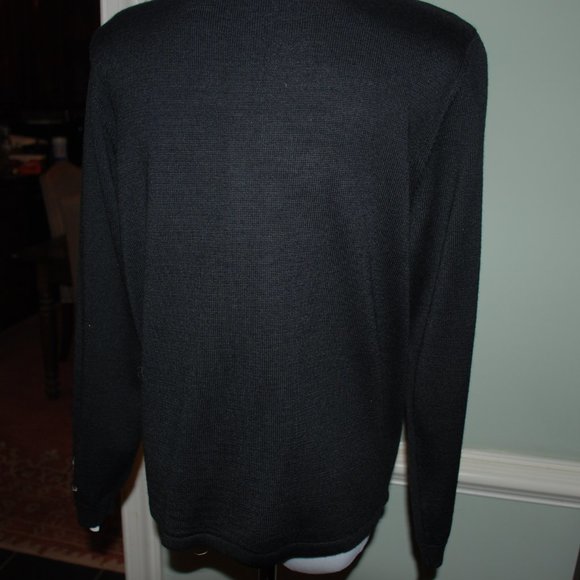 NWOT Alfred Dunner Fabulous Black Embellished Cardigan - Picture 7 of 10